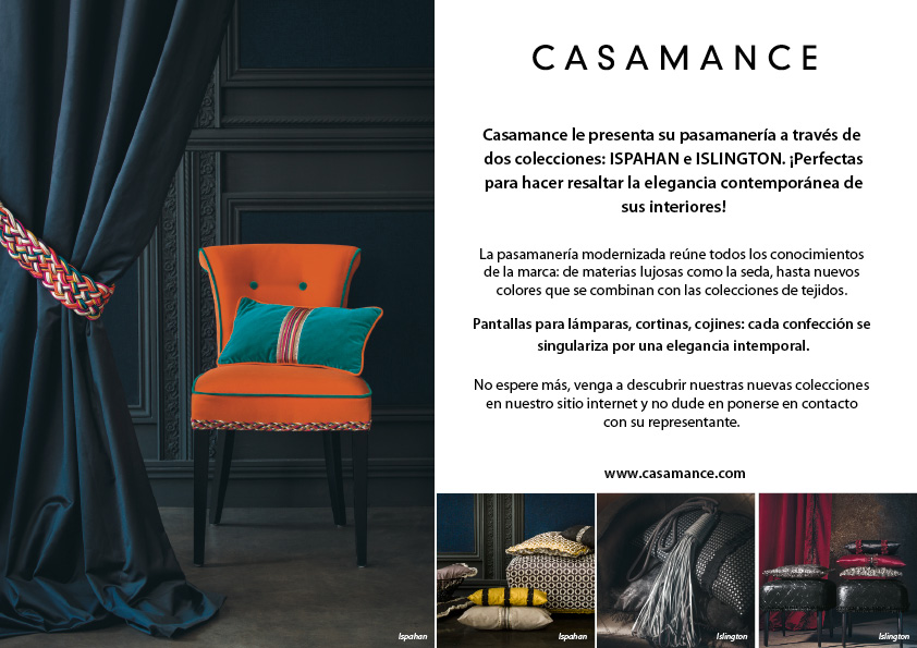Nuevas colecciones pasamanería Casamance 2014