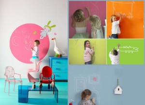 Pintura efecto pizarra colores para habitaciones infantiles